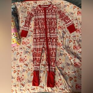 Little Sleepies Reindeer Cheer Zippy 12-18 GUC